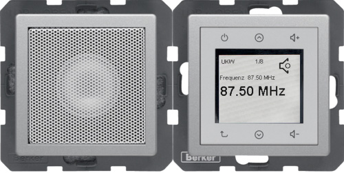 

28806084 RADIO TOUCH, Q.1/Q.3, цвет: алюминиевый, с эффектом бархата Berker, Q.7 28806084