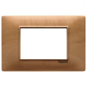 14653.62 Рамка Plana Натуральная груша 3-модульная Vimar фото