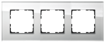 Рамка стекло белый 3-постовая Jasmart G-Glass G1003GW фото