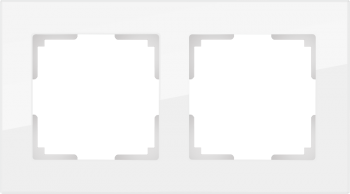 W0021101 Рамка на 2 поста (белый,стекло) Favorit Werkel a051193 a051193 фото