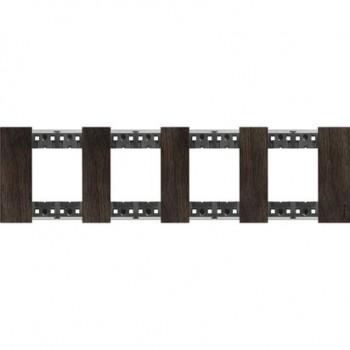 KA4802M4LG Рамка Bticino Living Now NOCE 2+2+2+2-модульная фото