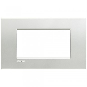 LNA4804AG Рамка LivingLight Квадрат Серебро 4 модуля Bticino фото