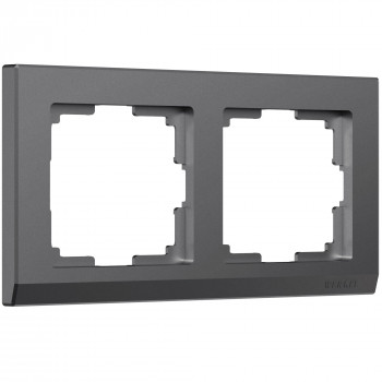 W0021864 Рамка на 2 поста (графит матовый) Stark Werkel a063116 фото