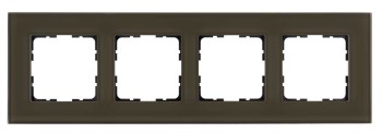 Рамка 4-постовая, стекло  Каперсовый Jasmart G-Glass G1004GT фото