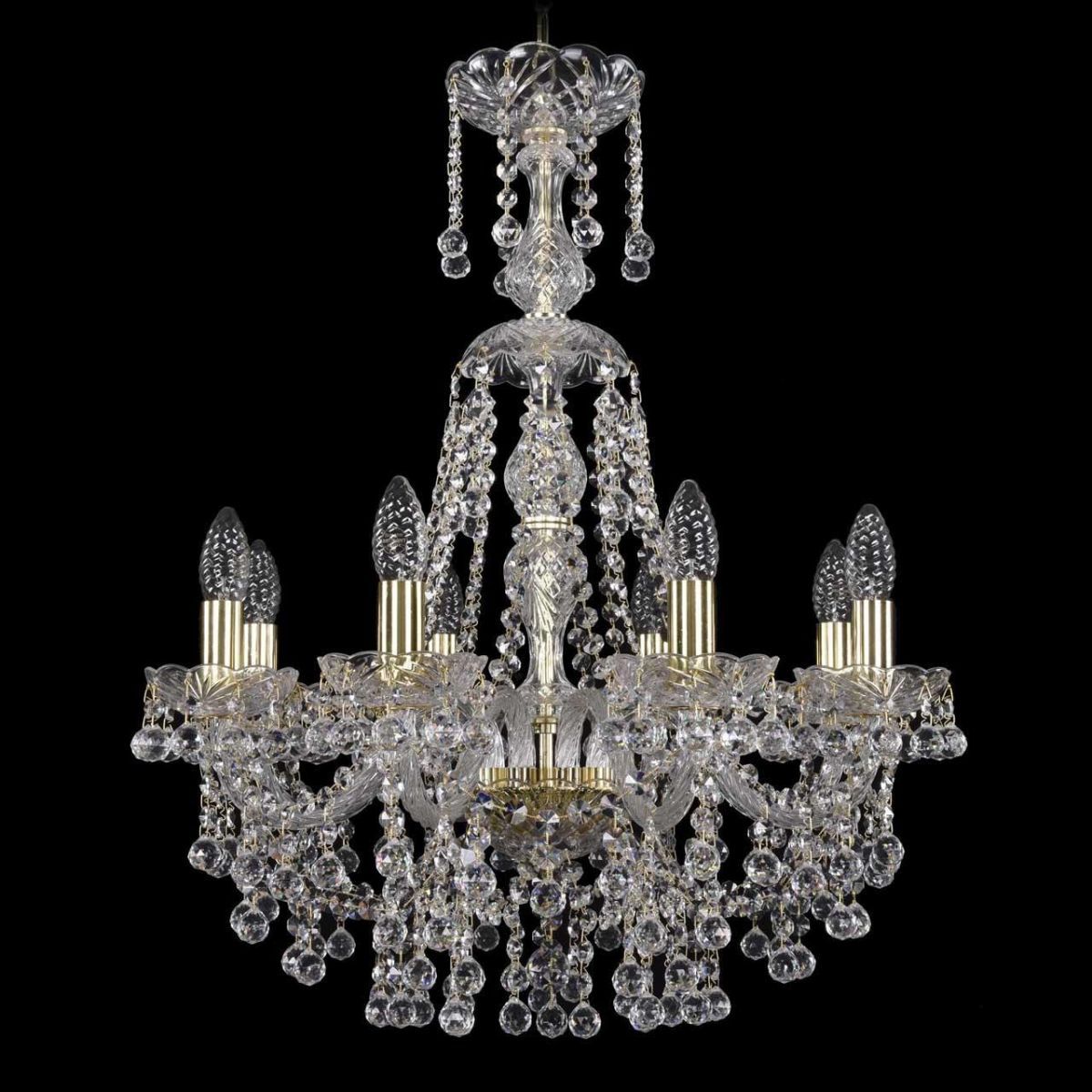 

Подвесная люстра Bohemia Ivele 1409/8/195/XL-68/G, Золотой, 1409 Gold 1409/8/195/XL-68/G