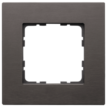 Рамка алюминий коричневый 1-постовая Jasmart G-Metal G1001AZ фото