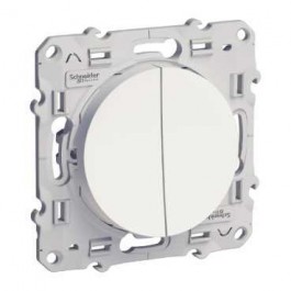 

S52R213 Переключатель 2-клавишн белый Odace Schneider Electric, Odace S52R213
