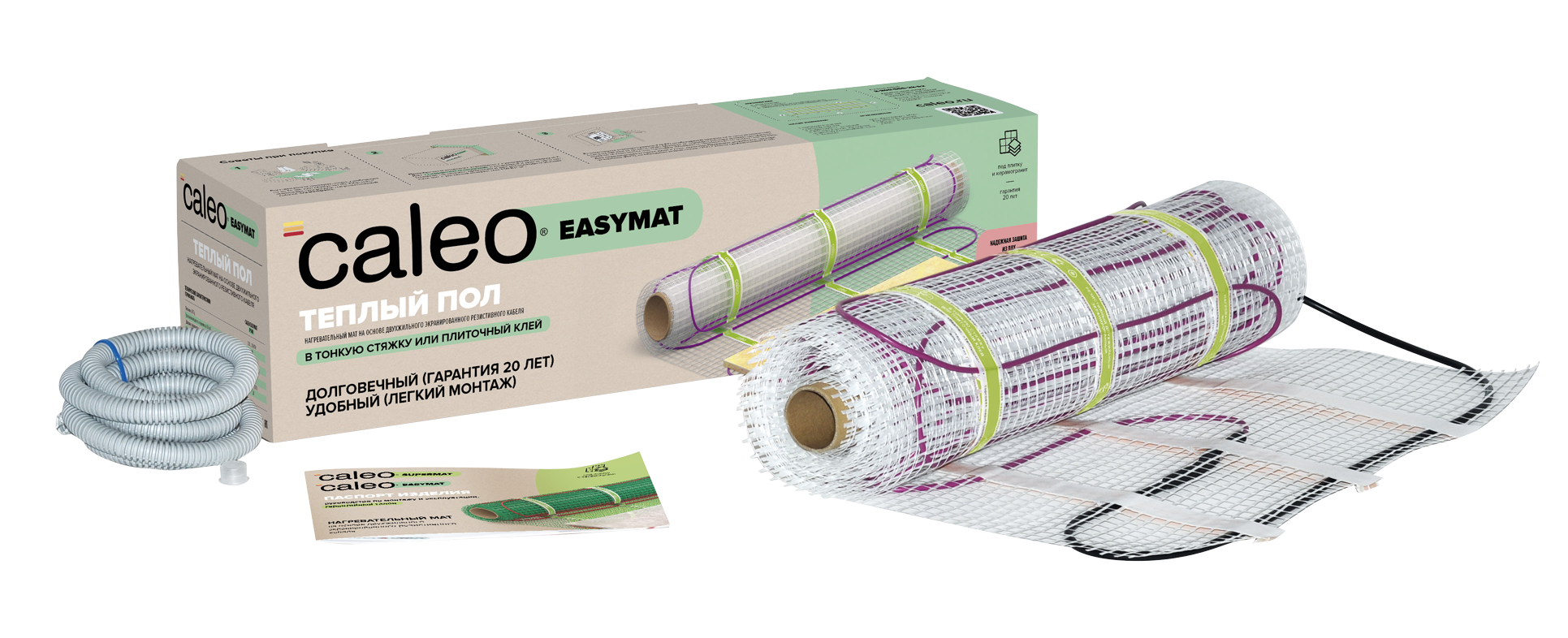 

Нагревательный мат для теплого пола CALEO EASYMAT 140 Вт/м2, 12 м2 УП-00000318, EASYMAT УП-00000318