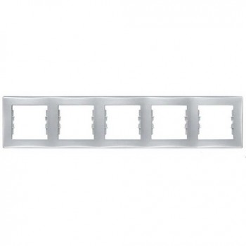 SDN5800960 Рамка Sedna Алюминий 5-постовая Schneider Electric фото