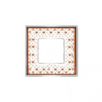 Рамка 1-постовая, коричневый/хром Fede Vintage Porcelain FD01341MACB фото