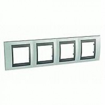Рамка 4-постовая, флюорит/графит Schneider Electric Unica Top MGU66.008.294 фото