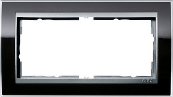 

1002736 Рамка без перегородки Event Clear Черный / Алюминий 2-постовая Gira, Event Clear 1002736