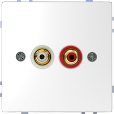 

MTN4350-6035 D-life аудиорозетка с модул. тюльпан, бел. лотос Merten, D-Life MTN4350-6035
