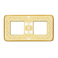 FD01372OP Рамка Emporio Gold White Patina 2-постовая Fede фото