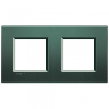 LNA4802M2PK Рамка LivingLight Квадрат Зеленый шелк 2+2 модуля Bticino фото
