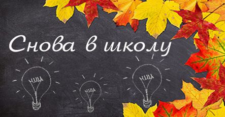 Снова в школу