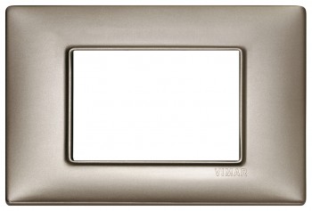 14653.74 Рамка Plana Никель перламутровый 3-модульная Vimar фото
