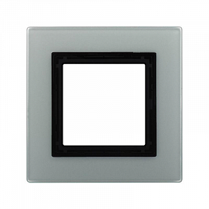 Рамка из натурального стекла светло-серая 2 модуля DKC Avanti 4404822 фото