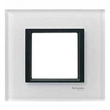 Рамка 1-постовая, белое стекло Schneider Electric Unica Class MGU68.002.7C2 фото