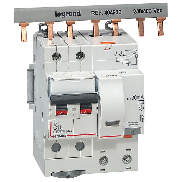 

411157 Дифф.выключатель (УЗО) DX3 2П C10А 30MA-AC 4м, Legrand, DX3 411157