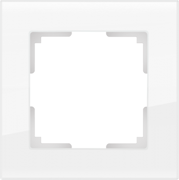 W0011101 Рамка на 1 пост (белый,стекло) Favorit Werkel a051192 a051192 фото