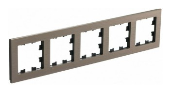 Рамка пятипостовая латунь металл Systeme Electric (Schneider Electric) AtlasDesign Nature ATN312205 фото