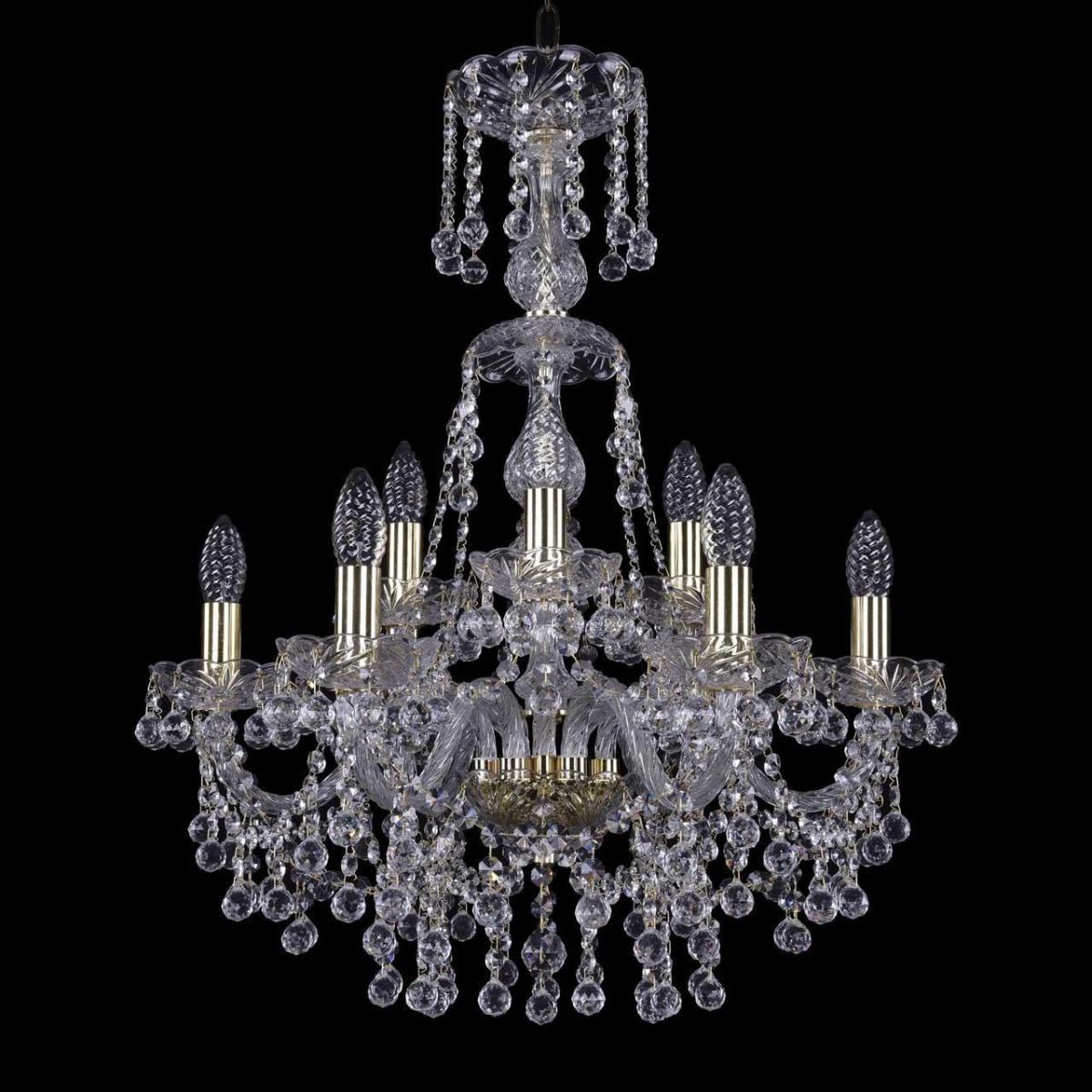

Подвесная люстра Bohemia Ivele 1409/6+3/195/XL-68/G, Золотой, 1409 Gold 1409/6+3/195/XL-68/G