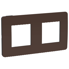 NU280417 Рамка Unica Studio Color Шоколад / антрацит 2-постовая Schneider Electric фото