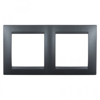 1500620-038 Рамка универсальная, 2 поста, графит Simon 15 фото