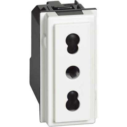 

Bticino Living Now - розетка 2 +T 10/16A 250Vac bipas. B KW4180, Living Now KW4180