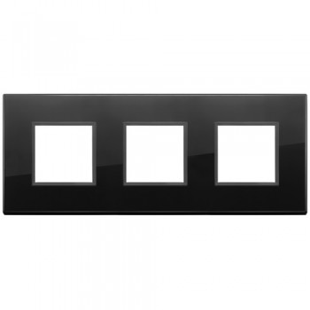 21644.88 Рамка Eikon Evo Черный бриллиант стекло 6 модулей Vimar фото
