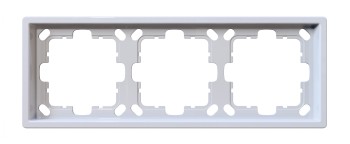 Рамка серия FD 3-постовая,  FD-Series белый глянцевый Jasmart FD1003W фото