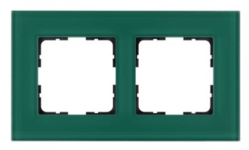 Рамка 2-постовая, стекло  Лазурный Jasmart G-Glass G1002GJ фото