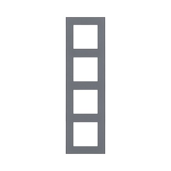 Рамка 4-кратная стекло серый Kollinger Asthetik AS4GY фото