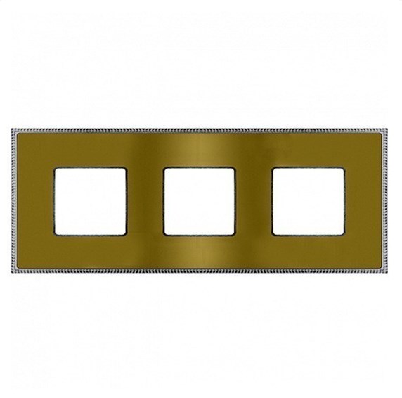 

FD01433OBCB Рамка Belle Epoque Metal Bright gold / Bright chrome 3-постовая гор/верт. Fede, Belle Epoque Metal FD01433OBCB