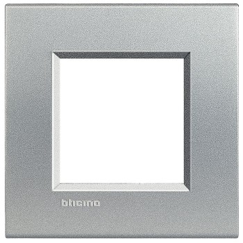 LNA4802TE Рамка LivingLight Квадрат Алюминий 2-модульная Bticino фото