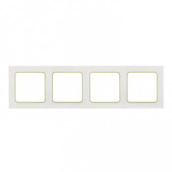 Рамка 4-ая Белый, зеленая линия EKF Стокгольм EAM-G-303-10 фото