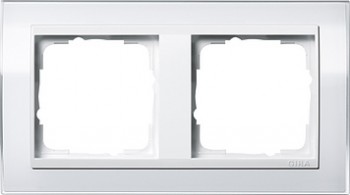 0212723 Рамка Event Clear Белый 2-постовая Gira фото