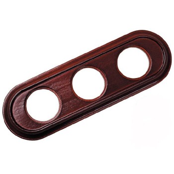 35803202 Рамка Venezia Oval Дерево ореха 3-постовая Fontini фото