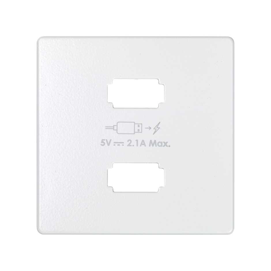 

8211096-030 Накладка для зарядного устройства 2*USB, S82, S82N, S82 Detail, белый Simon, 8211096-030