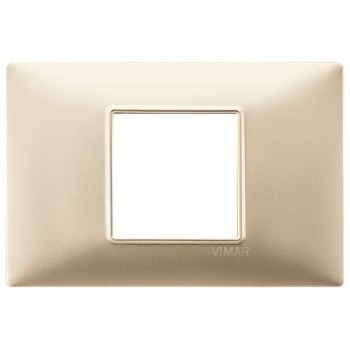 Рамка 2 модуля, шампань матовый Vimar Plana 14652.22 фото