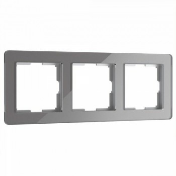 W0032704 Рамка на 3 поста Acrylic графит Werkel a059323 фото