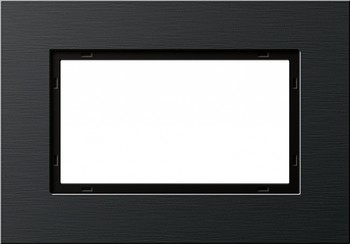 1001126 Рамка Esprit Черный алюминий 1,5-постовая Gira фото