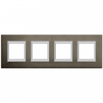 HA4802/4BR Рамка Axolute Квадрат Бронза 2+2+2+2 модуля вертикальная Bticino фото