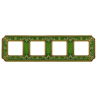 FD01354VEEN Рамка Smalto Italiano Siena Emerald green 4-постовая Fede фото