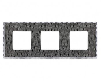 FD01443SCB Рамка Belle Epoque Tapestry Alienasilver / bright chrome 3-постовая гор/верт. Fede фото