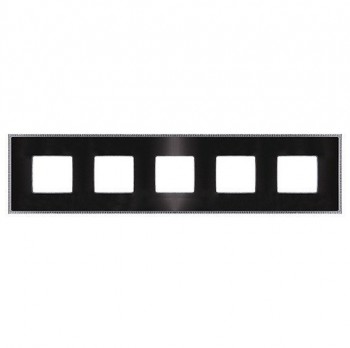 FD01435GRCB Рамка Belle Epoque Metal Graphite / Bright chrome 5-постовая гор/верт. Fede фото