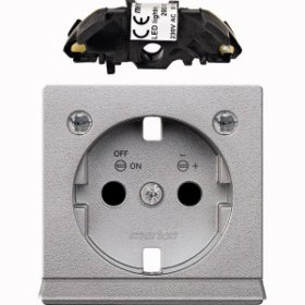 

MTN2334-0460 Центр. плата с модулем светодиодной подсветки для розетки SCHUKO алюминий Merten, M-Smart MTN2334-0460