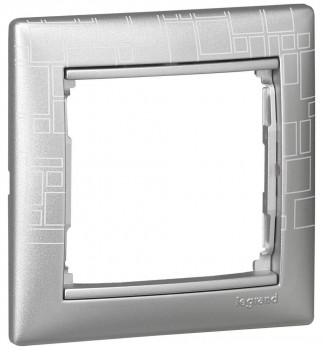 770341 Рамка Valena Алюминий модерн 1-постовая Legrand фото