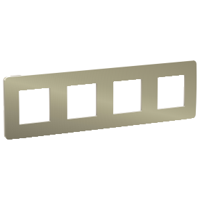 NU280851 Рамка Unica Studio Metal Бронза / Бежевый 4-постовая Schneider Electric фото